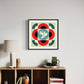 Geometric Dove -RED- Signed Offset Lithograph