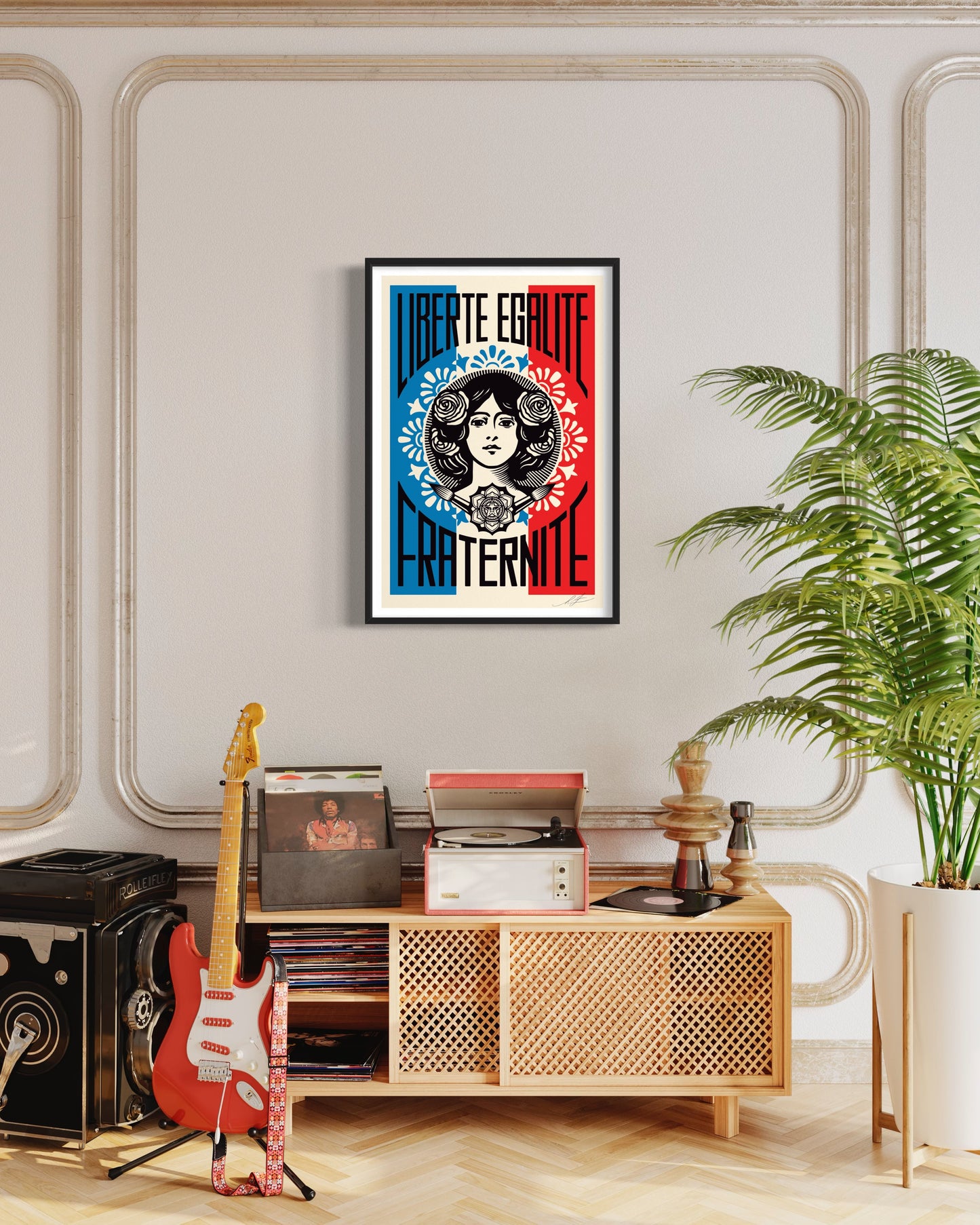 LIBERTÉ EGALITÉ FRATERNITÉ Signed Offset Lithograph