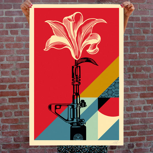 AR-15 Lily Offset Lithograph