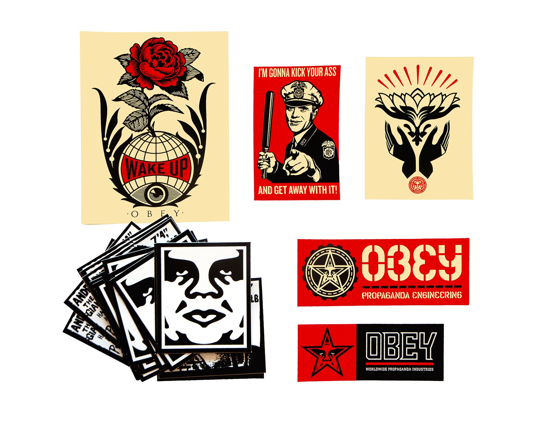 OBEY Sticker Pack 1 – Official Shepard Fairey Stickers (25 Pack