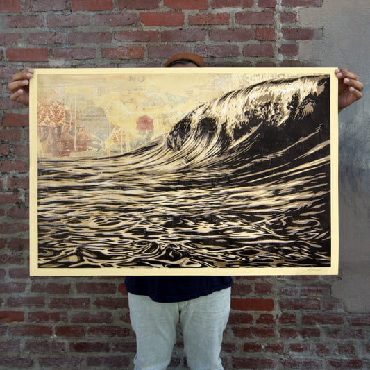 Person holding DARK WAVE Signed Offset Lithograph