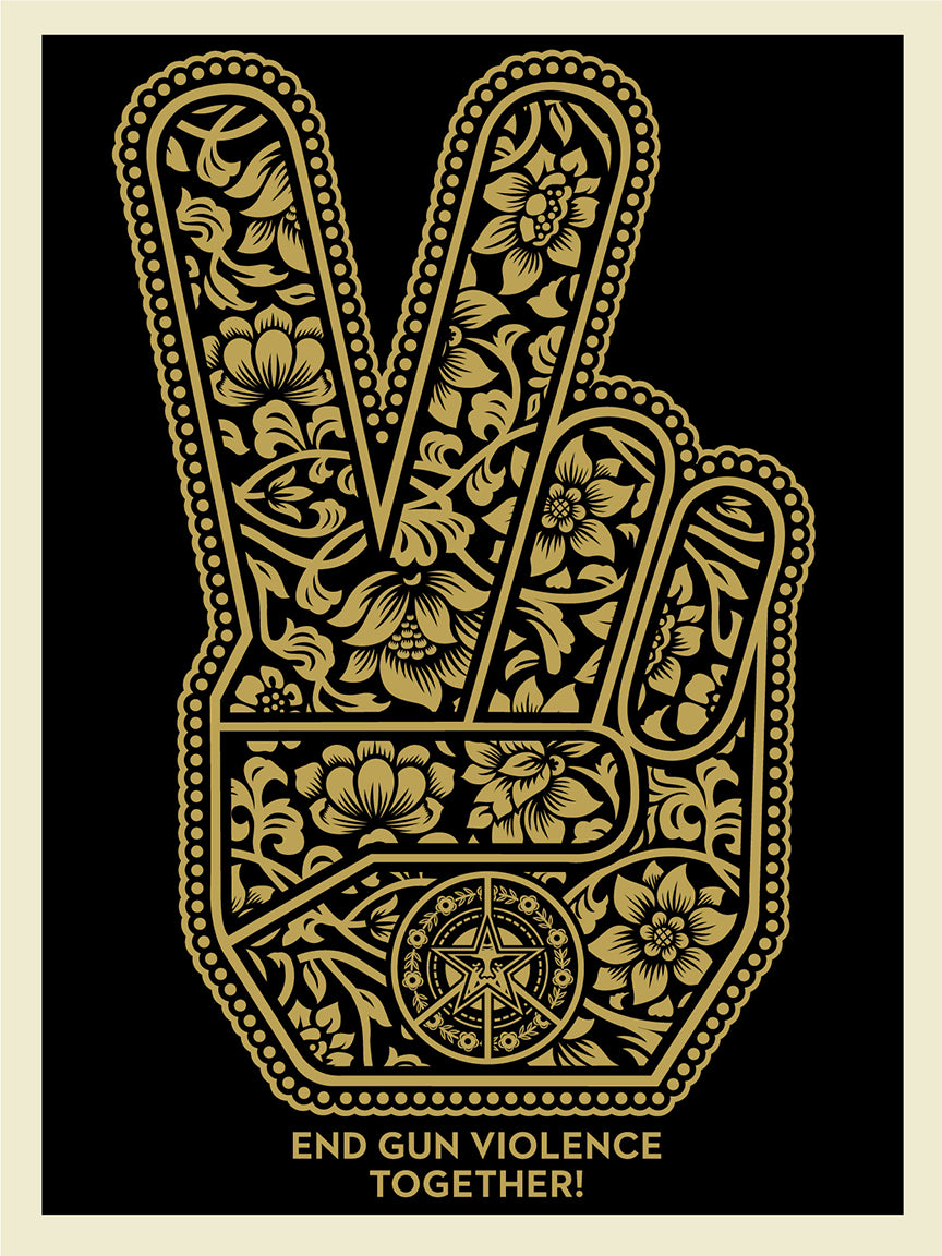 END GUN VIOLENCE TOGETHER Peace Fingers
