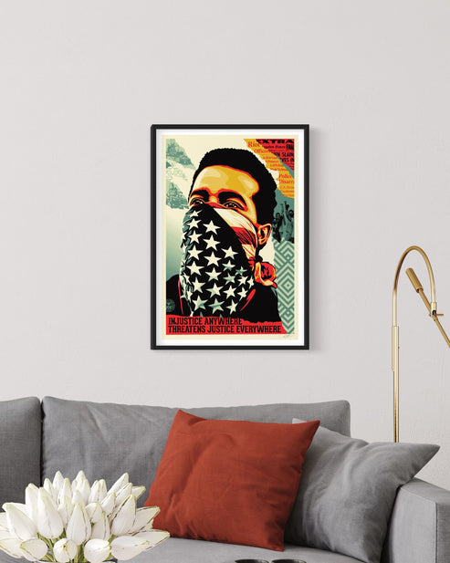 AMERICAN RAGE Signed Offset Lithograph – OBEY GIANT