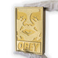 Icon Face Sculpture (Gold)
