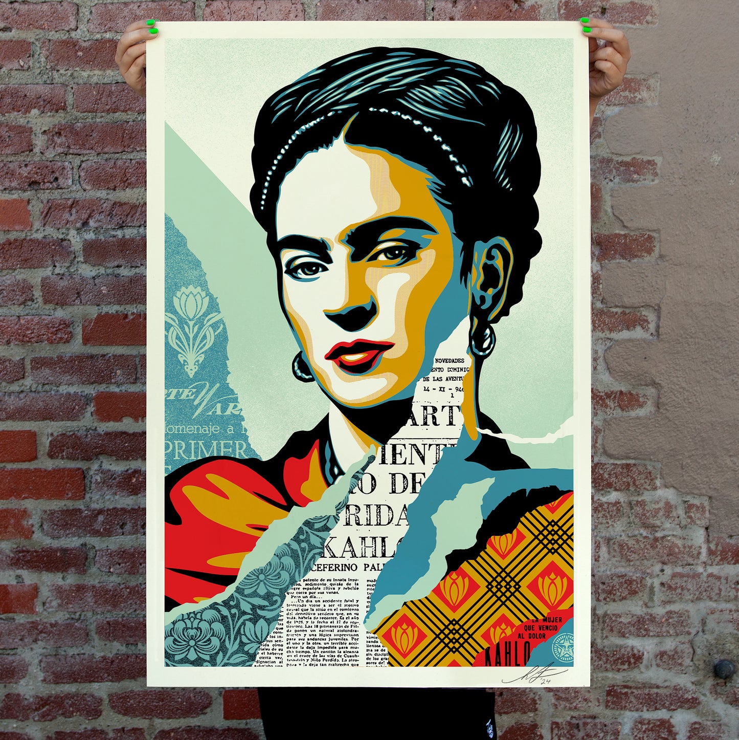 The Woman Who Defeated Pain (Frida Kahlo) Offset Lithograph