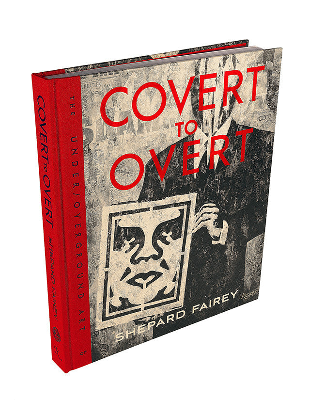 COVERT TO OVERT Signed Book standing up, clicking opens image in larger gallery viewer
