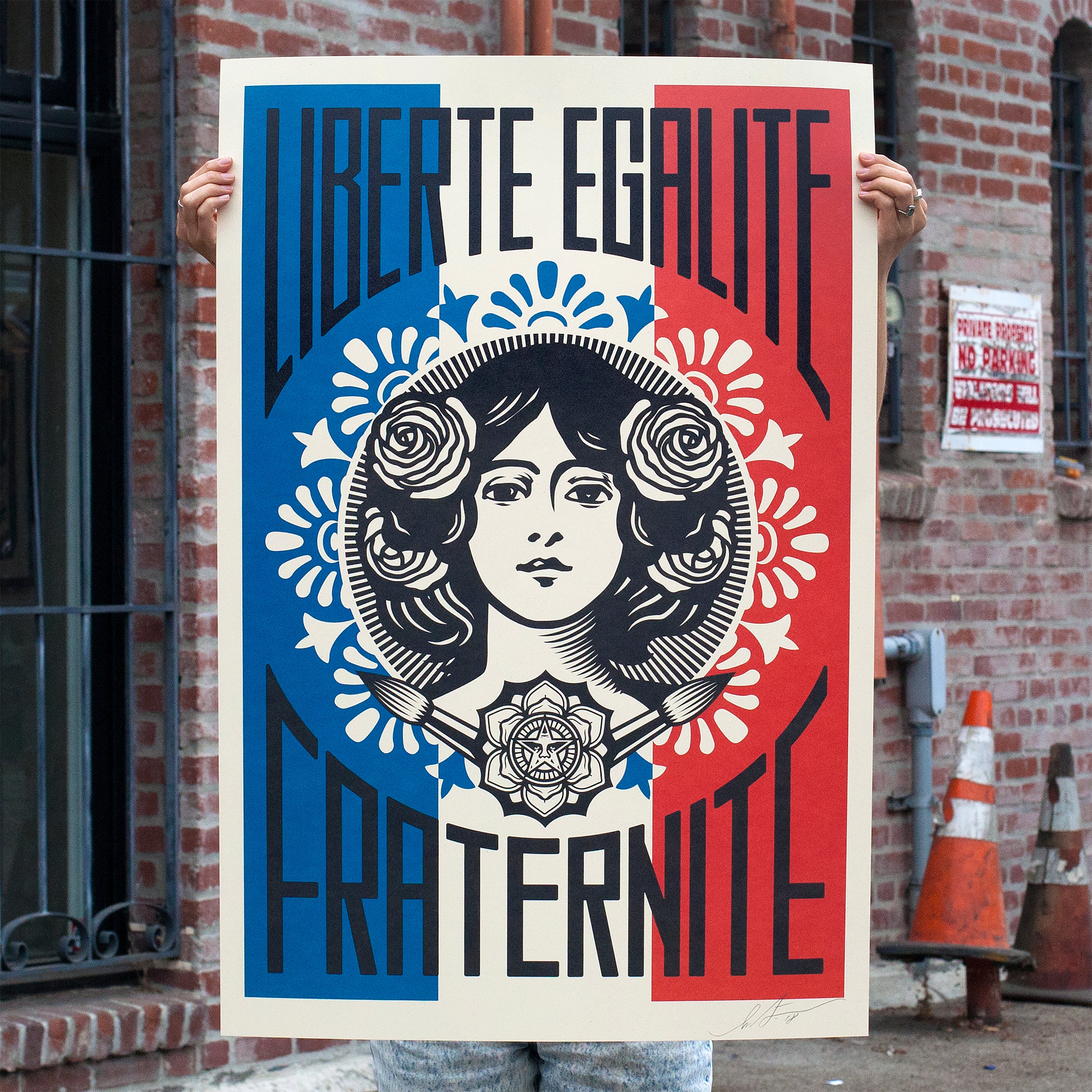 LIBERTÉ EGALITÉ FRATERNITÉ Signed Offset Lithograph