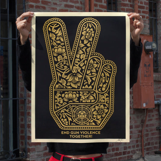 END GUN VIOLENCE TOGETHER Peace Fingers